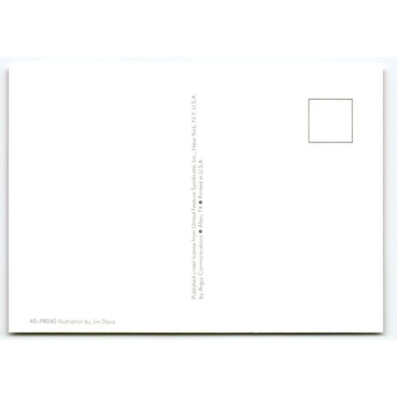 Garfield Cat Postcard Lamp Shade Hat Jim Davis Comic Orange Tabby 1978 Cartoon - Picture 2 of 2